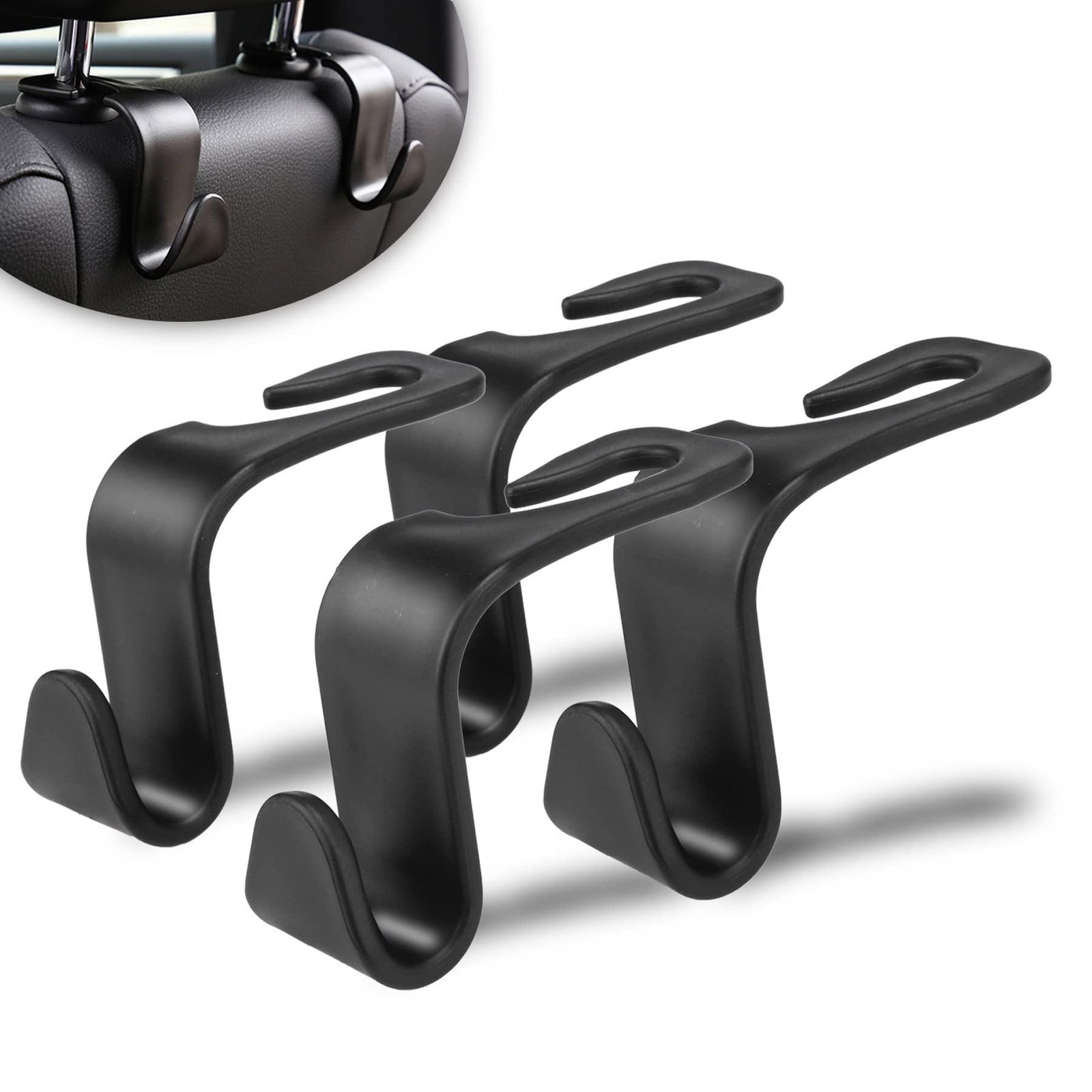 Rotating Car Headrest Hooks